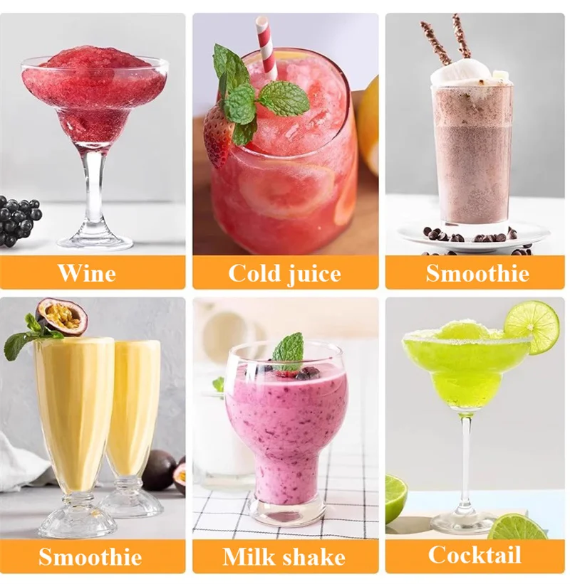 ماكينة تصنيع السلوشي التجارية بخزان واحد سعة 2 لتر مع مقبض، خلاط صانع عصير عصير سهل الحمل #4