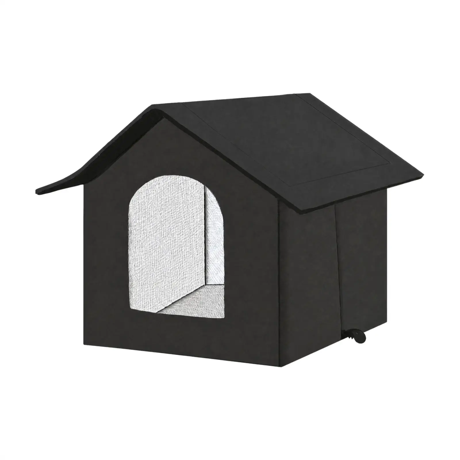 Small Pet Outdoor House for Cats and Dogs Waterproof Insulated Shelter with Foam Padding for Winter Warmth view 2