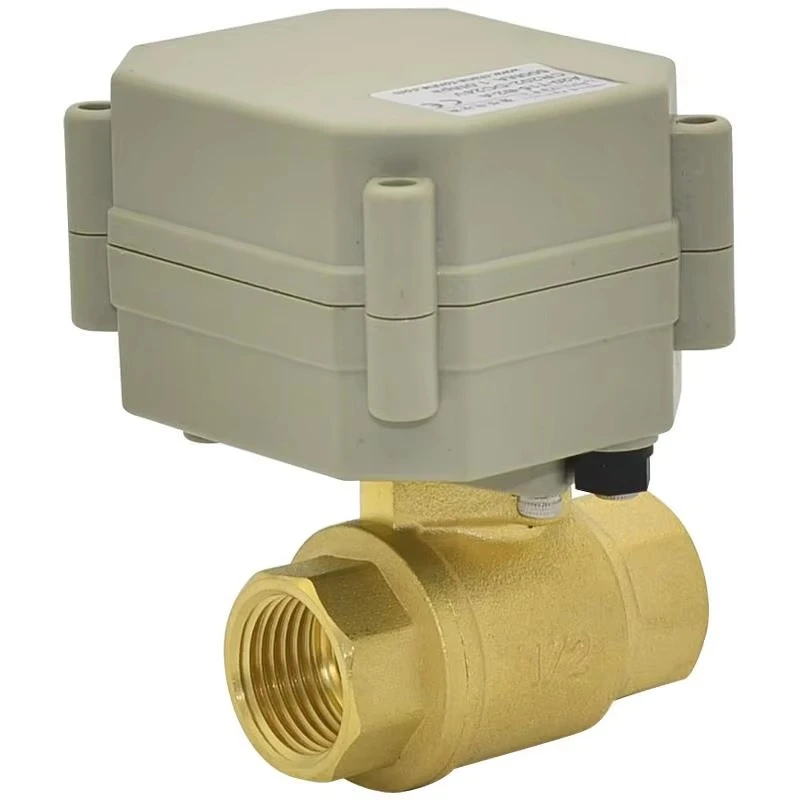 

DN15 Motorized Brass Ball Valve 12v for Automatic Watering Control Valve(T15-B2-C) Flow control device