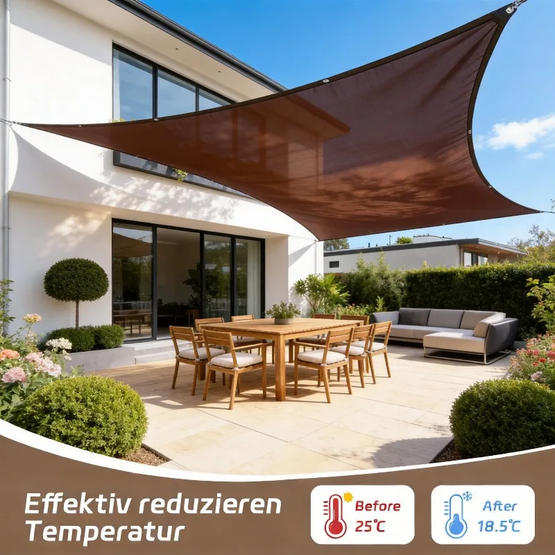 Coffee Shade Net Sun Shade Cloth Heavy Duty Garden Patio Balcony UV Protection Privacy Fence Screens
