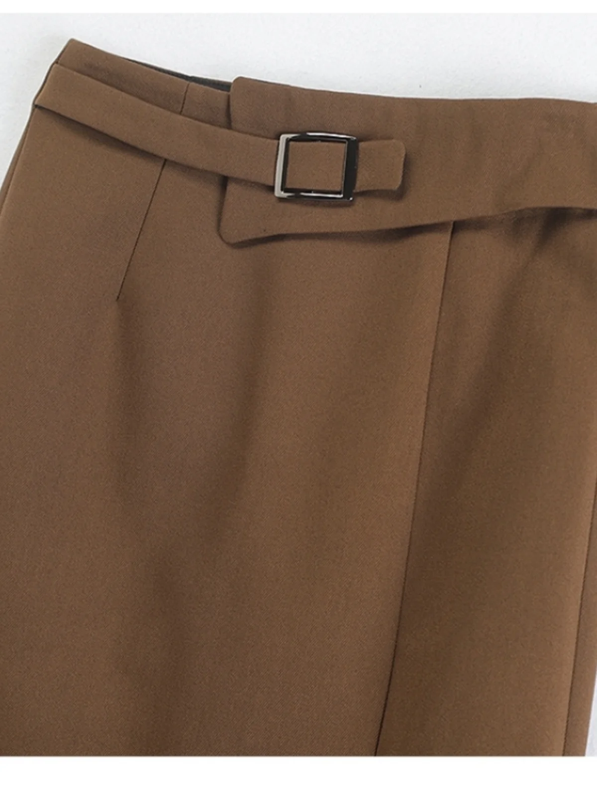 Ele High Waist Bodycon  Skirt with Slit Profional Sle New Season Button Detail Women's Faion Winter Collection