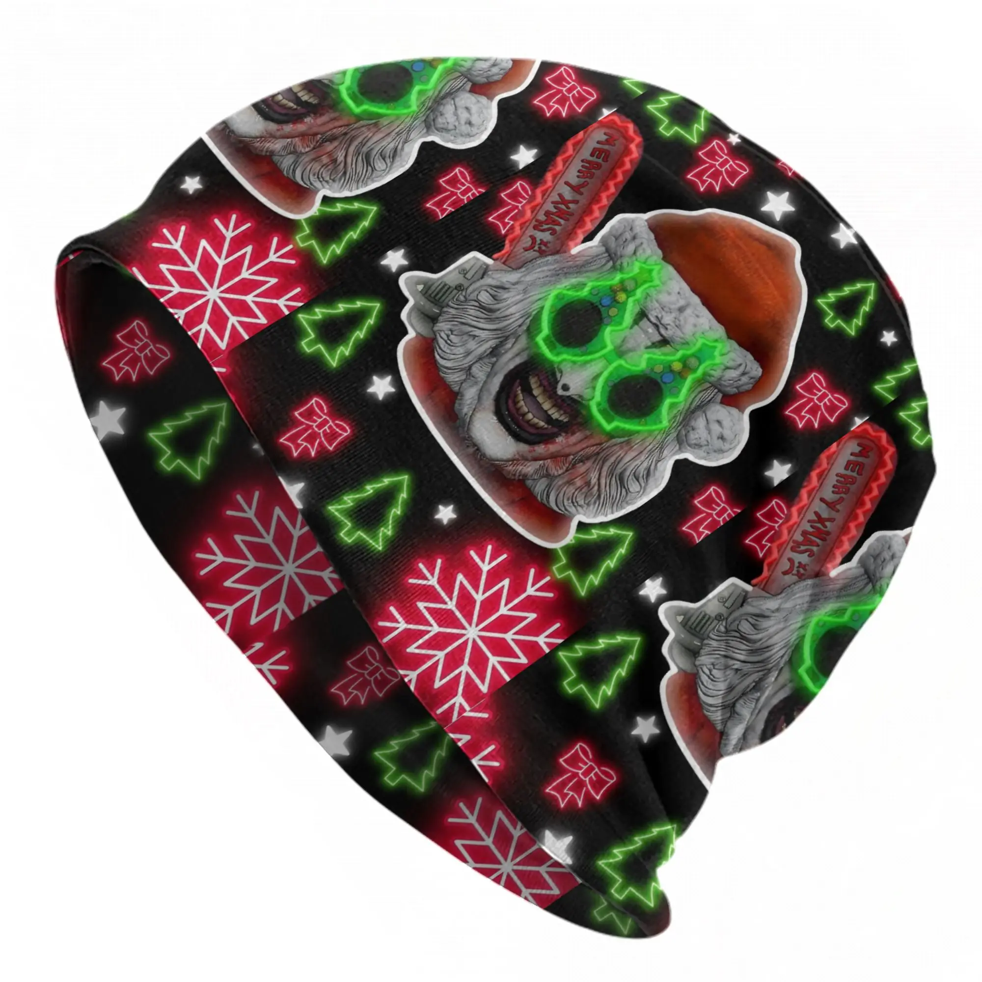 Terrifier Christmas Bonnet Hats Casual Outdoor Skullies Beanies Hat Horror Movie for Men Women Summer Head Wrap Caps
