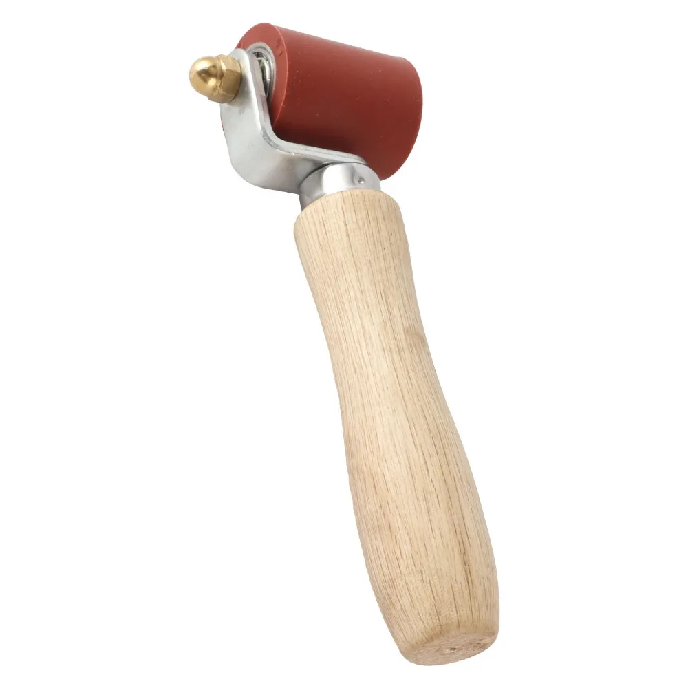 

40mm Heavy Duty Silicone Seam Roller Wooden Handle For PVC/TPO/EPDM Membranes Single Ply Roofing Roller Ergonomic Grip