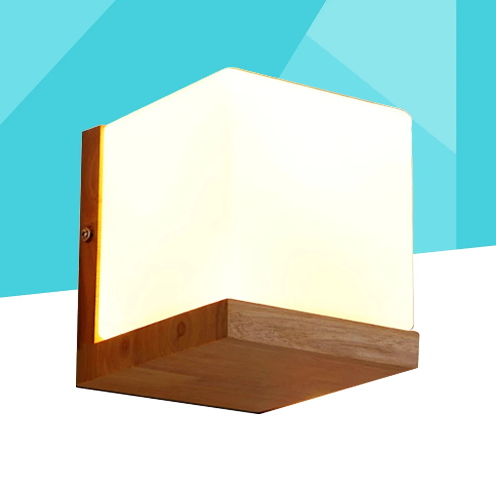 

Wooden Base Creative Wall Lamp Bedside Corridor Light Decorative Indoor Wall Lamp for Home Hotel Cafe Restaurant