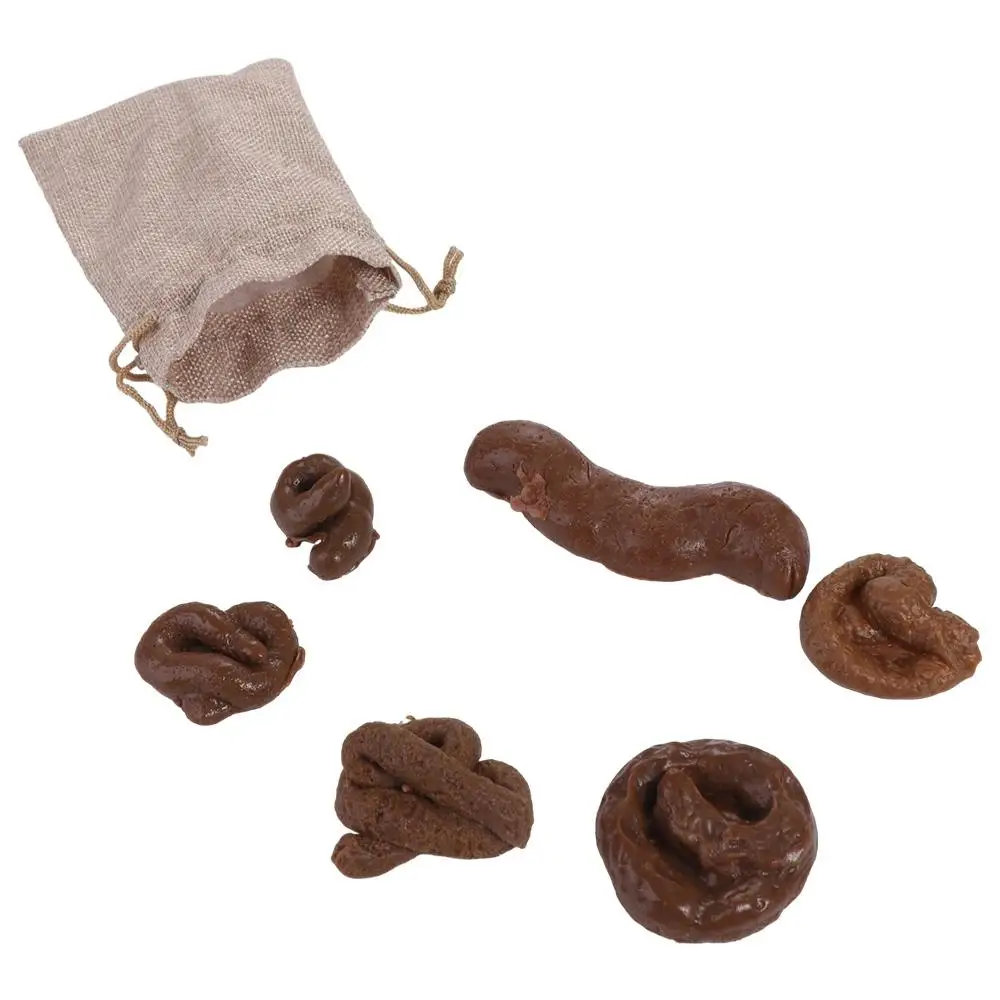 

6Pcs/set Realistic Shit Turd Mischief Toys Simulation Plastic Mischief Gadget Classic Shit Funny Piece of Shit Fake Poop Prank