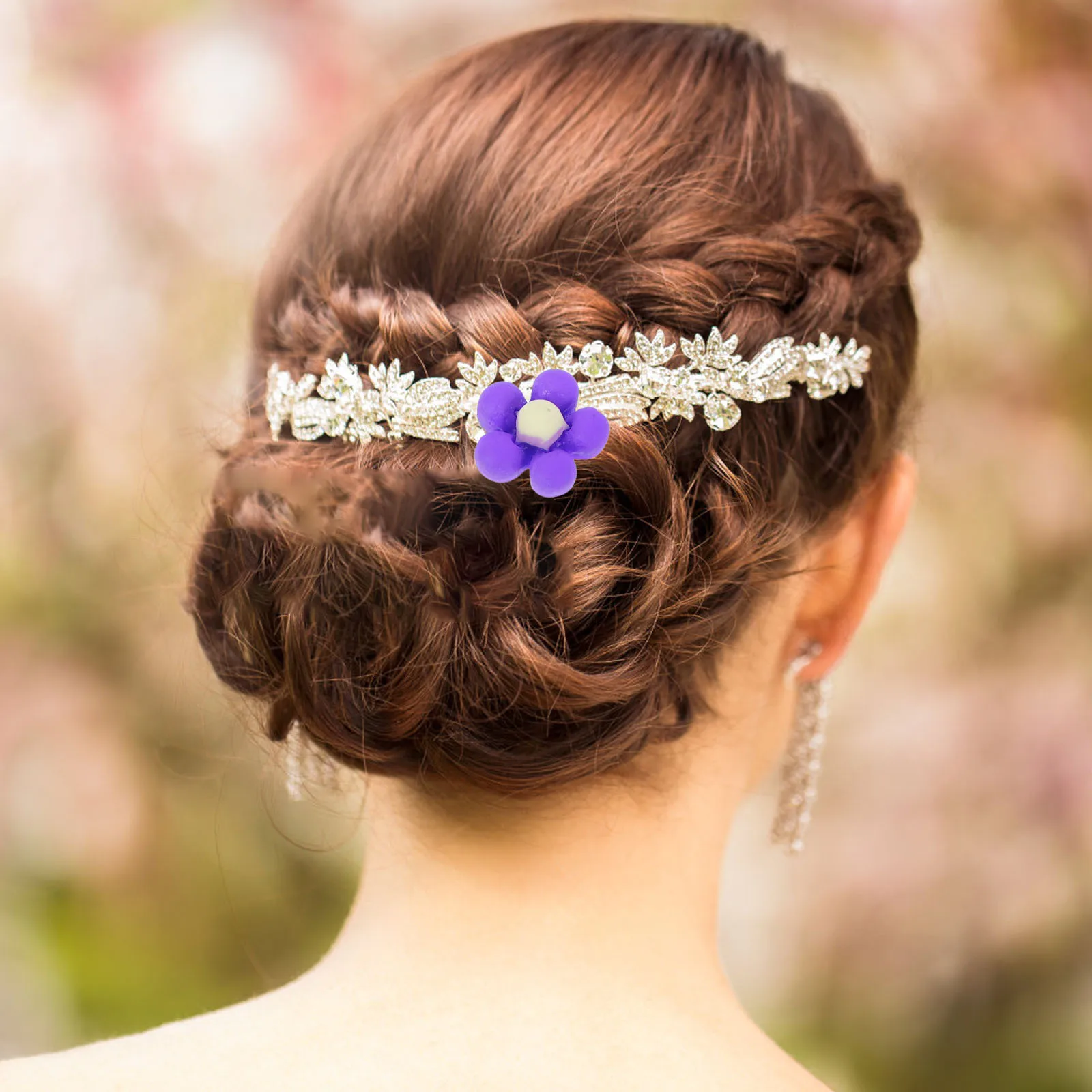 

30Pcs Flower Hair Ties Elastic Ponytail Holders Girls Hair Accessories for Baby Showers Photo Weddings