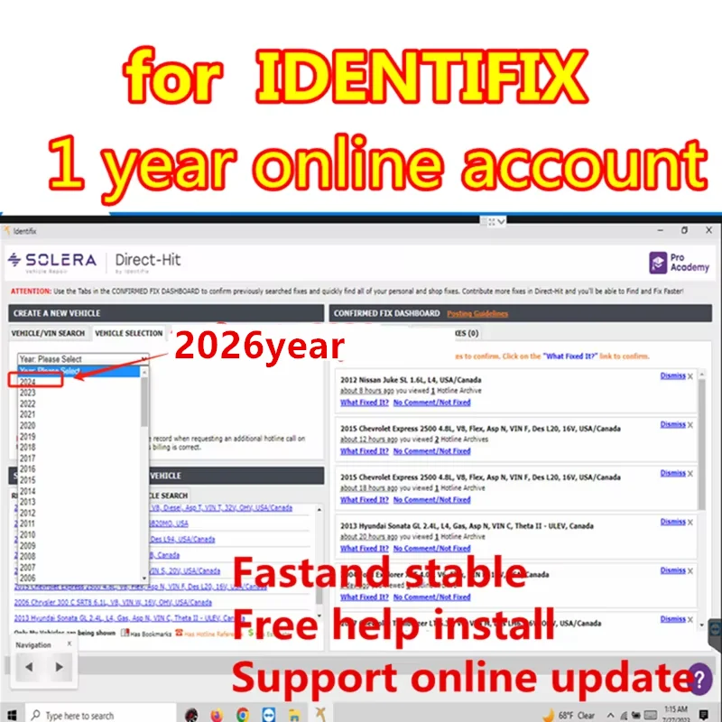 

2026 Identifix software For Identifix 2026 Online Account One Year Auto Repair Software + Vehicle Repair Database Fast Stable