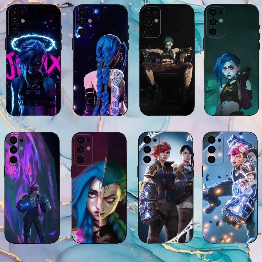 

Arcane Game J-Jinx Vi Phone Case For Samsung S25,S24,S21,S22,S23,S30,Ultra,S20,Plus,Fe,Lite,Note,10,9,5G Black Cover