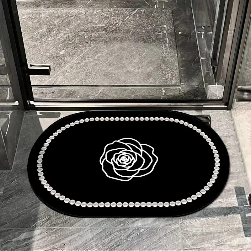 VIKAMA Floor Mat For Bathroom Door, Bathroom Floor Mat, Simple And Fashionable, Anti-Slip, Easy To Clean And Absorb Water.