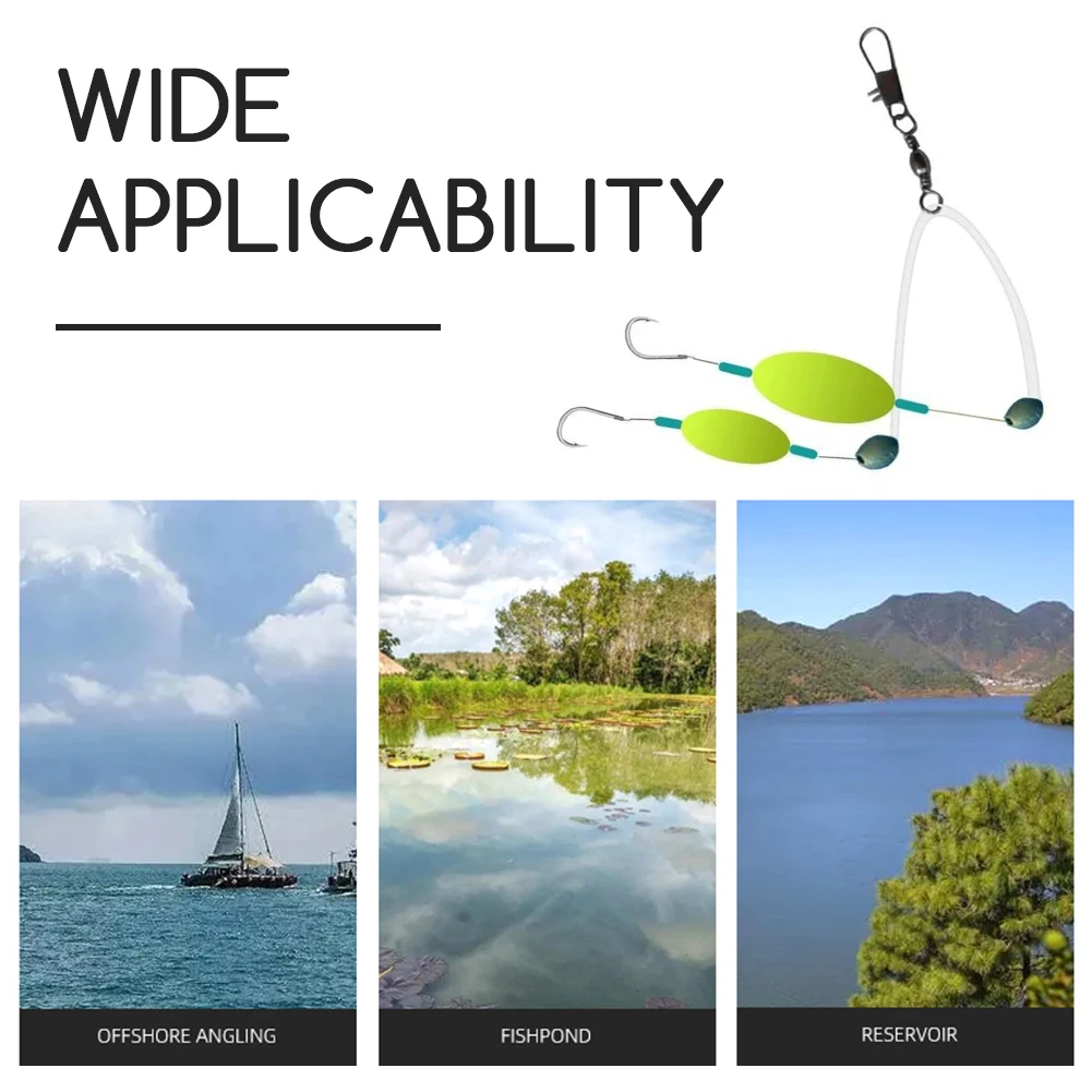 Surfs Fishing Angelhaken Pompano Rig mit Schwimmern Vielseitige Angelausrüstung für das Salzwasser-Süßwasserangeln für Angelliebhaber – Detail 6