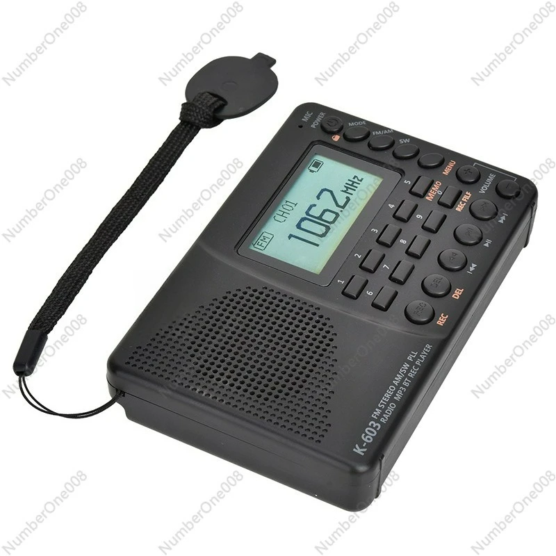 

Портативное FM-радио для пожилых людей K-603 с Bluetooth, слотом для TF-карт и функцией записи, карманный MP3-плеер с поддержкой FM-радио