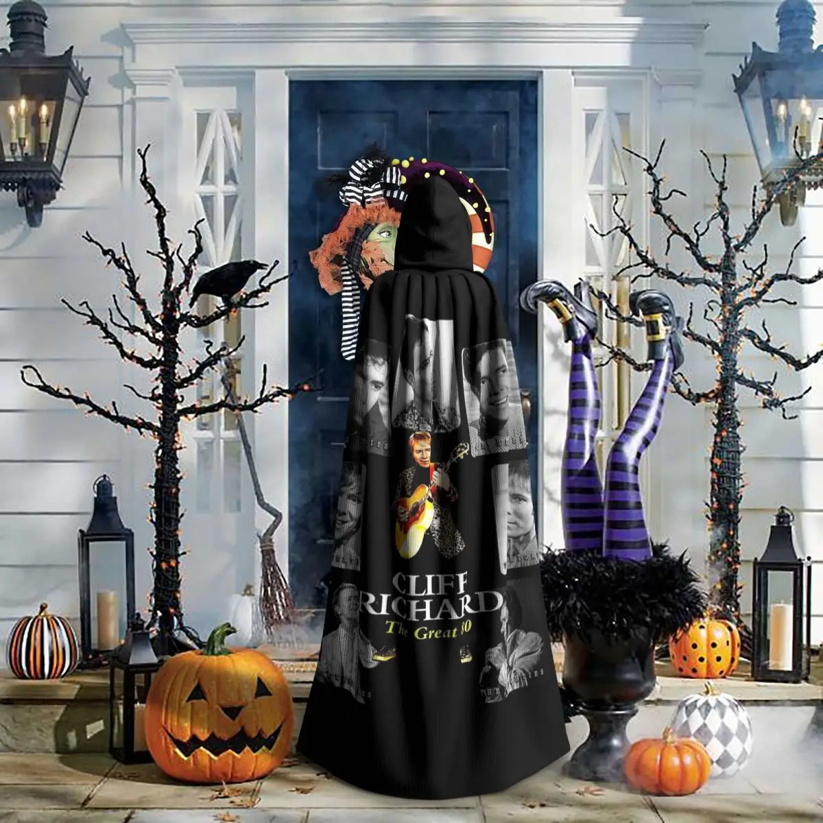 

Длинный капюшонный плащ в стиле американской легенды, певца, композитора и актёра Клиффа Ричарда, средневековый костюм ведьмы, косплей, накидка на Хэллоуин, вампирский костюм
