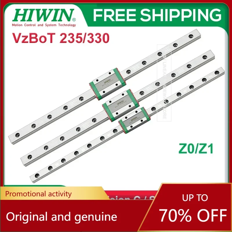 HIWIN Vzbot 235 Vzbot 330 Linear Rail HIWIN MGN12H MGN9H 300MM 400MM Vzbot 3d Printer Vz235 Vz330 Y X Rail