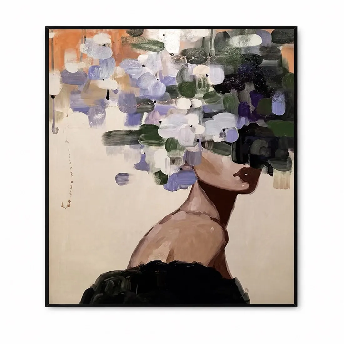 Large Abstract Woman Portrait Painting,Canvas Wall Print,High‑Grade Home Decoration Artwork for Bedroom,Living Room,Office