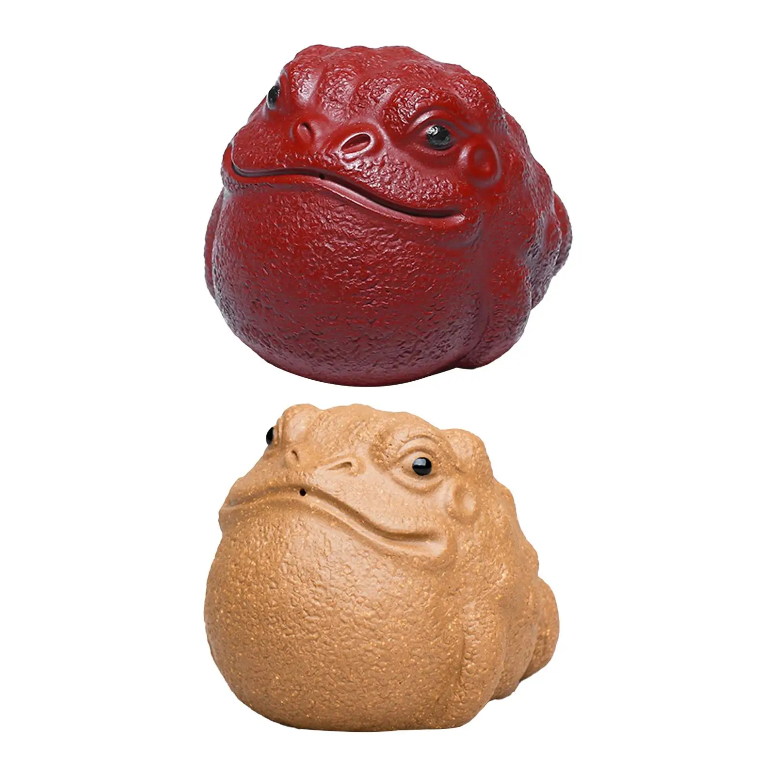 Three Legged Golden Toad Statue Tea Pet Ornament Pixiu Tea Figurine for Chinese Tea Decoration Bedroom Office Tabletop