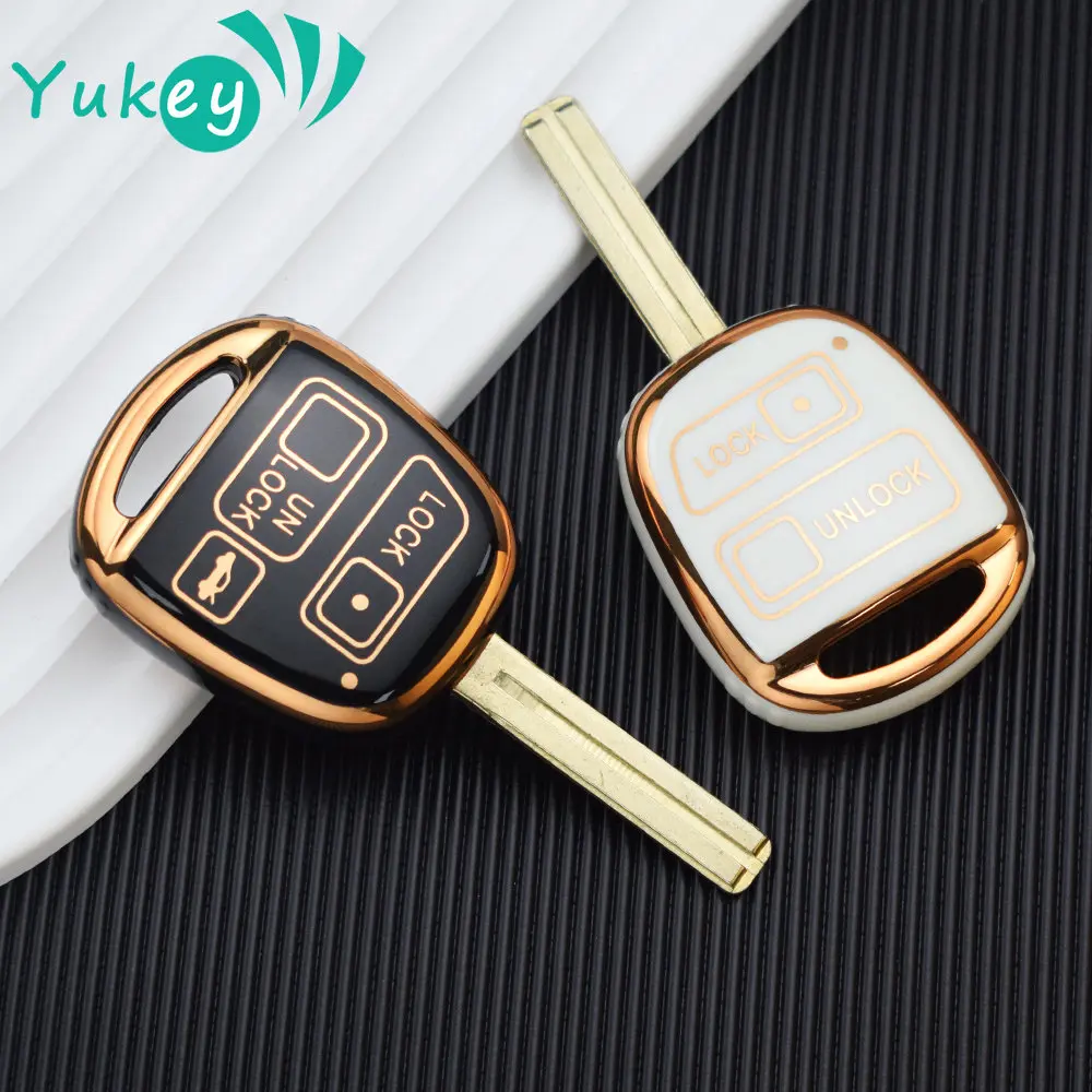 2 3 Buttons TPU Key Cover Fit for Toyota Yaris Avensis Camry Corolla Carina Prado Prius Rav4 4runner Previa Remote Fob Case