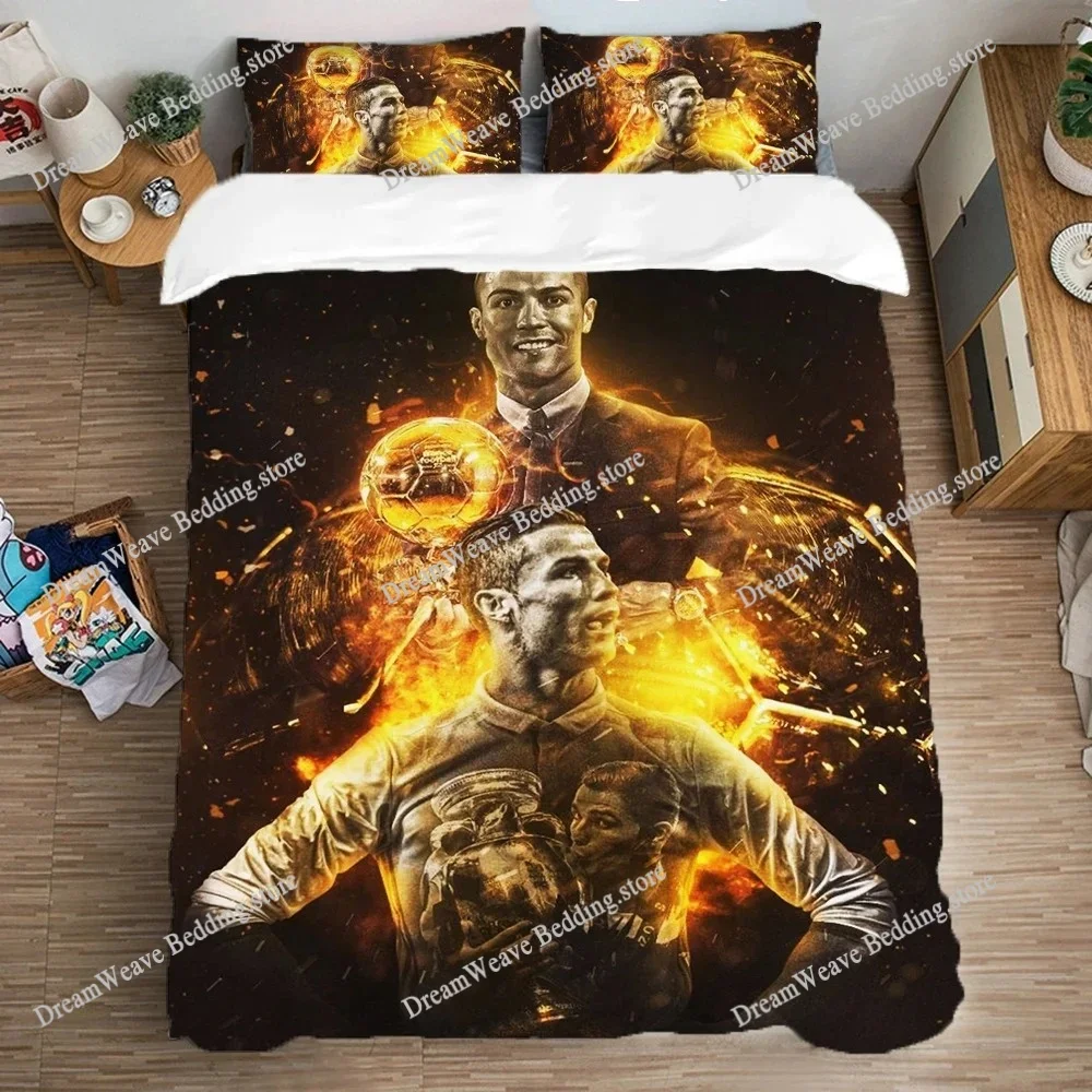 Ronaldos Duvet Cover Pillowcase Bedding Set for Adult Boy Girl CR7 Bedroom Decoration Children Gift Large US EU AU Size