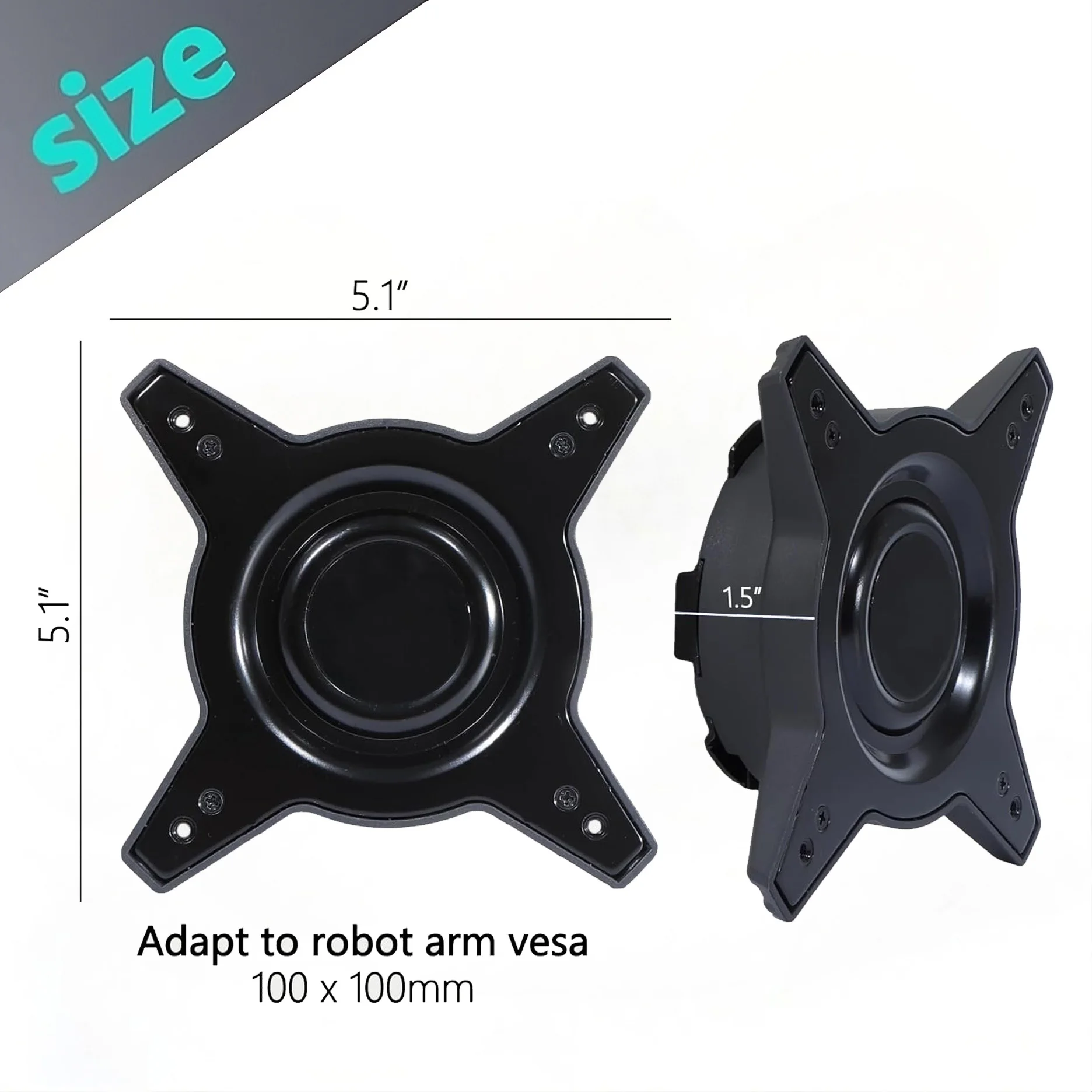 Nowy adapter VESA do monitorów ASUS ROG XG27ACDNG XG32UCWMG PG27AQDP PG27AQDM PG27UCDM, mocowany za pomocą wspornika VESA 75x75 i 100x100. — zdjęcie produktu 5