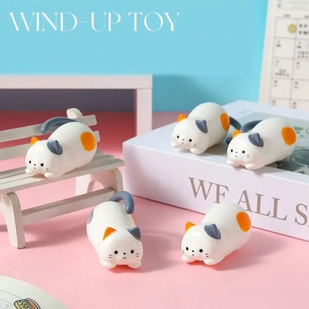 

3Pcs Windup Kitten Clockwork Kitten Movable Toy Climbing Cartoon Rolling Cat Toy Interactive Cute Cat Wind up Interactive Toys
