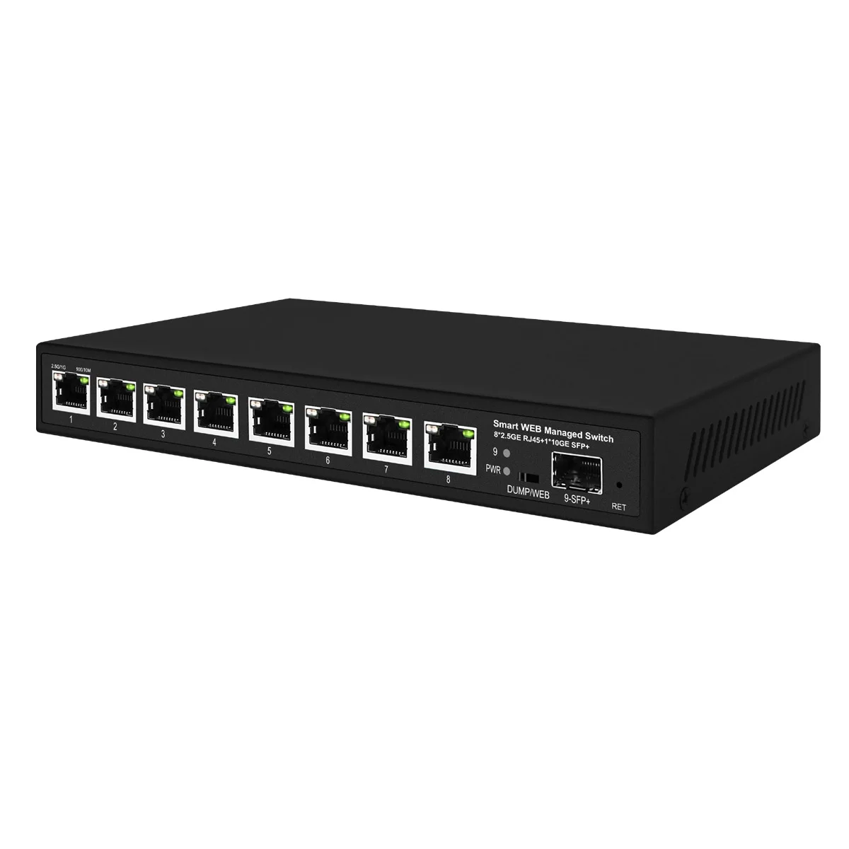 Web managed 5  Ports 2.5G RJ45 PoE or non poe with  1*10G SFP+ Uplink Switch