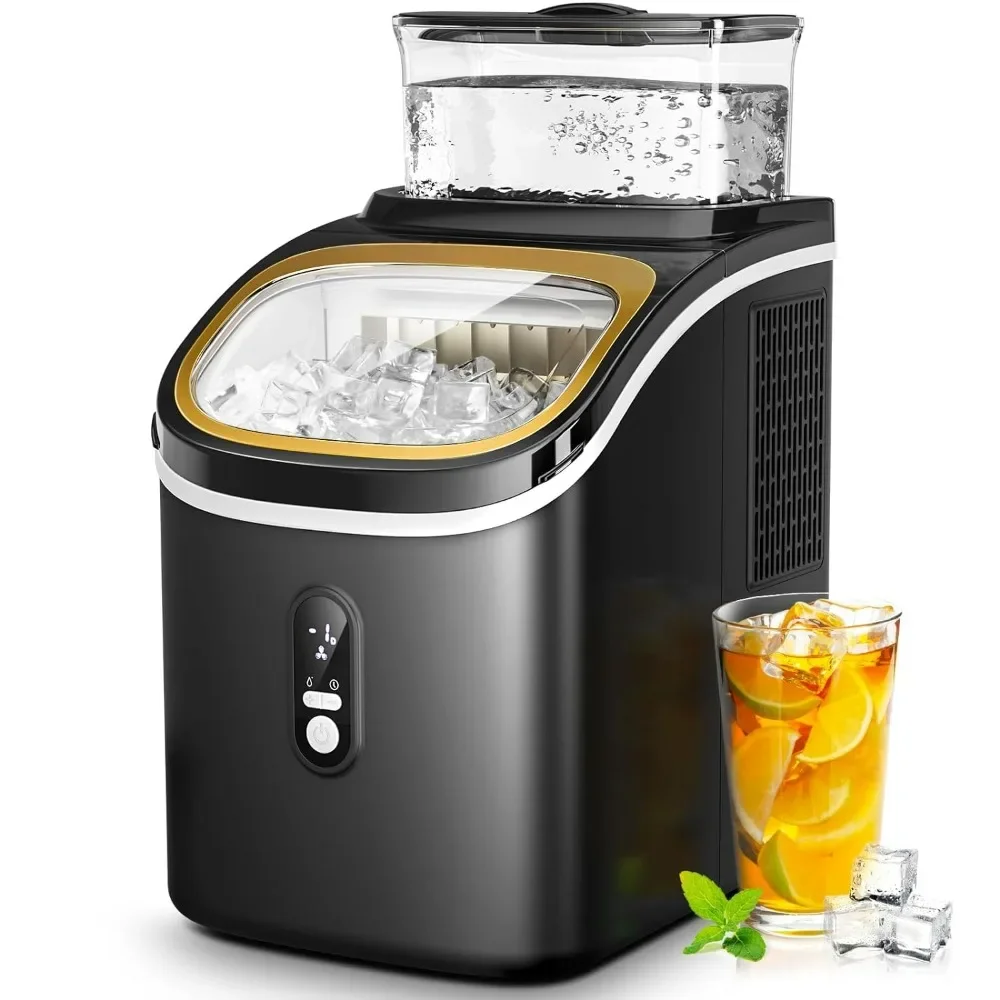 Ice Maker Countertop, 1.5L Detachable Water Tank, 33Lbs/Day, 16Pcs/5Mins, 24H Timer, Self-Cleaning,  for Home,Office,Party