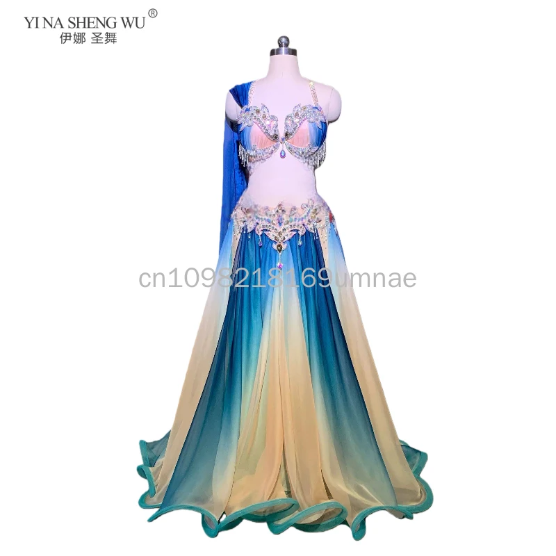 

Women's Belly Dance Costume Set Profession Oriental Dance Performance Suit Customized Stage Dance Wear for Female Dancers