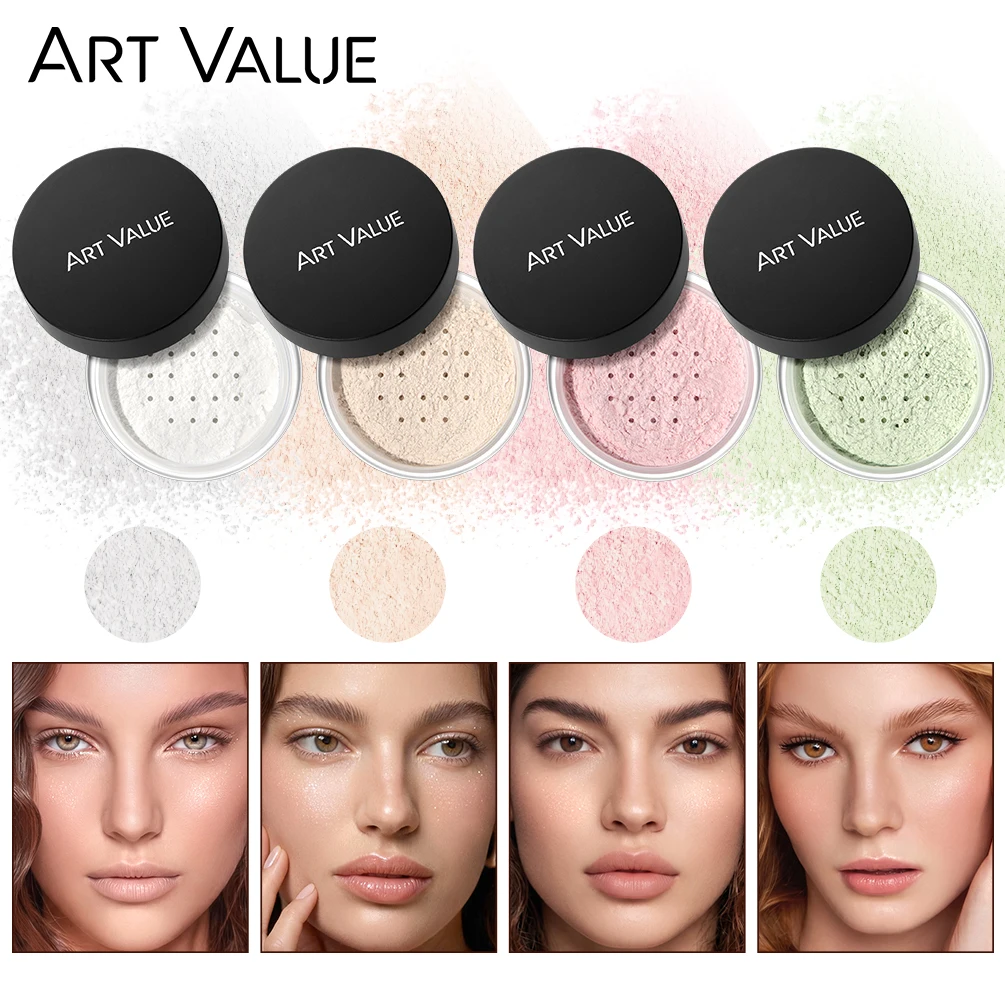 ART VALUE Loose Powder Face Setting Powder Waterproof Oil Control Full Coverage Makeup Translucent Styling Fixer Cosmetics