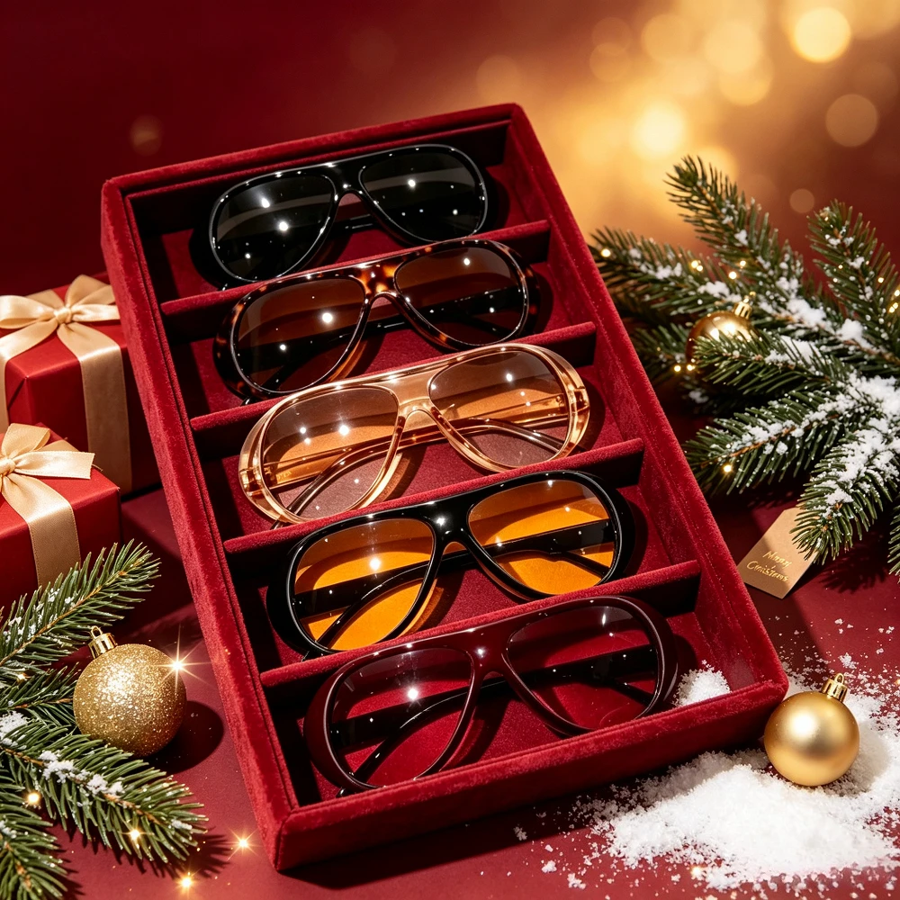 Pack of 5 - Fashion Large Frame Sunglasses, Women's Trend Accessories, Perfect for Matching Clothing, Attending Events, Street Parties, and Gifts for Friends and Family