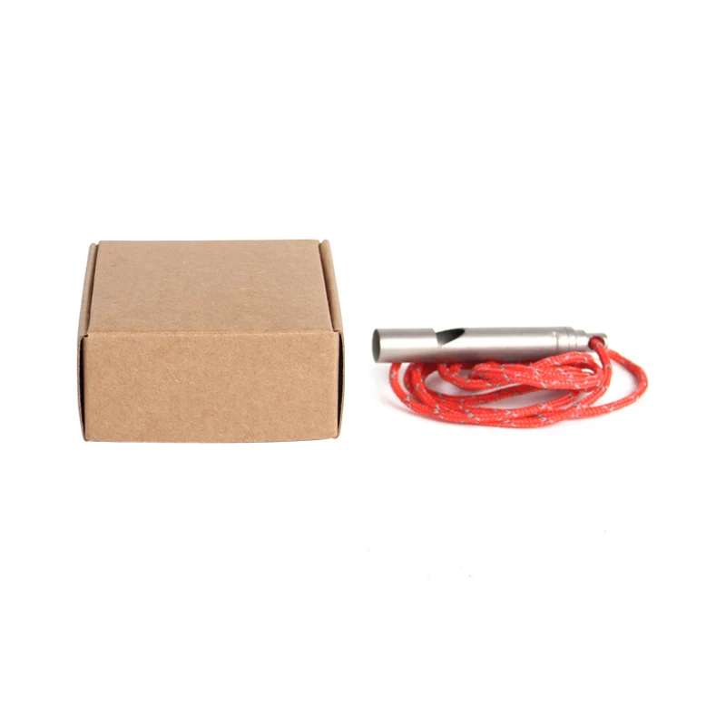 صافرة التيتانيوم للتخييم في حالات الطوارئ والمشي لمسافات طويلة صافرة صغيرة قلادة صافرة صغيرة #6