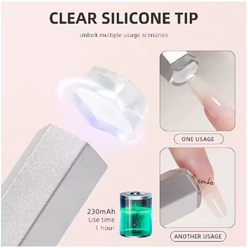 Mini Portable nail UV lamp Wireless charging Timing LCD Nail flashlight nail Fast curing 1-3 seconds Drying nail special lamp
