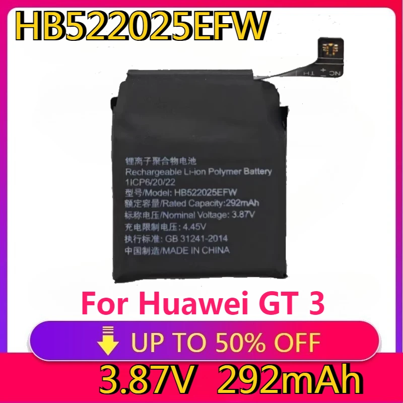 

New HB522025EFW Replacement Watch Battery For Huawei GT 3 42MM GT5 41mm GT5 PRO 41mm Watch GT3 Watch BATTERY