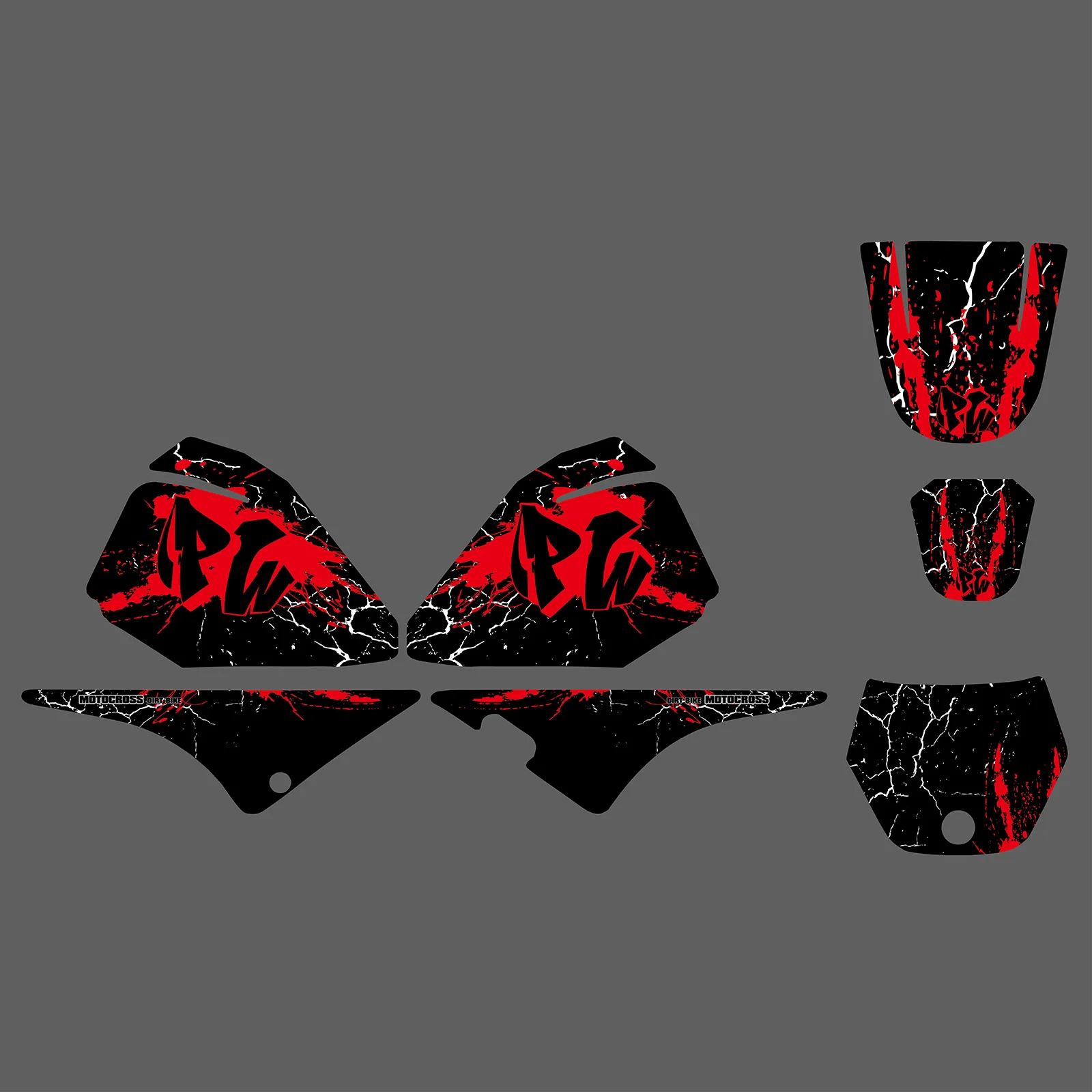 

New Style For Yamaha PW 80 All Years Motocross Fairing Graphics Background Decals Sticker Customize PW80 Sticker Kit