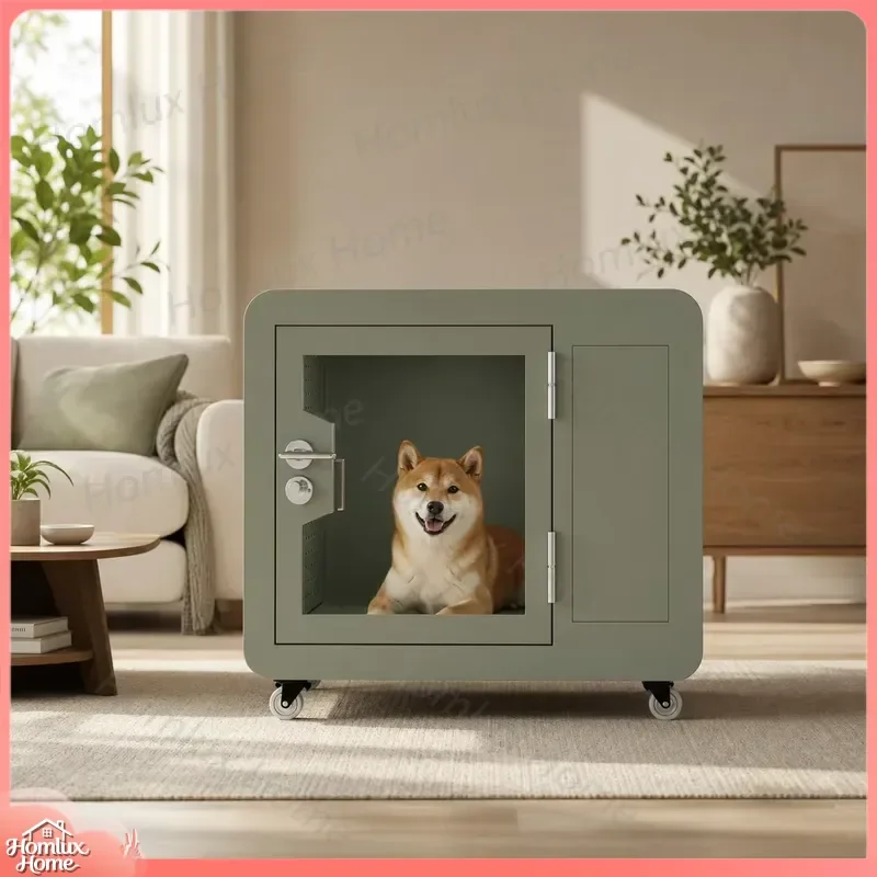 Soundproof Pet House Aluminum Frame Dog Cat Bed Indoor Outdoor Quiet Kennel Large Puppy Crate Cozy Cave for Home Villa Garden