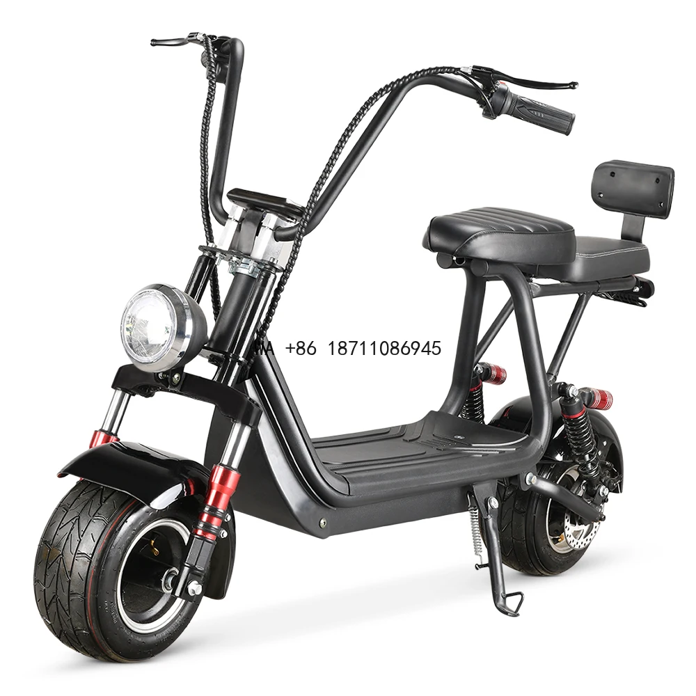 China Cheap Customized Citycoco 48V 20Ah 1000W Dual-Wheel Adult Electric Scooter Motorcycle 35km/h Max Speed