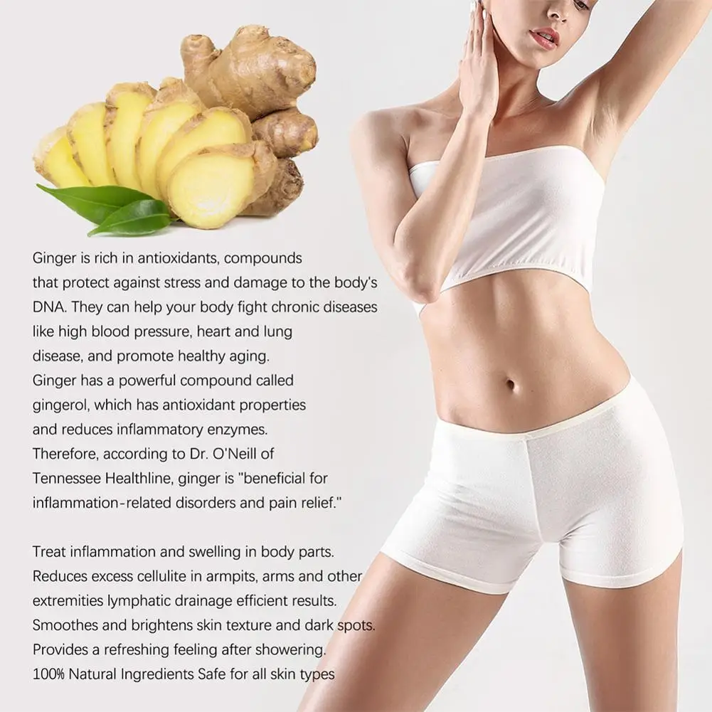 Ginger Slimming Losing Weight Cellulite Remover Lymphatic Drainage Herbal Shower Gel Beauty Health Firm Body Care