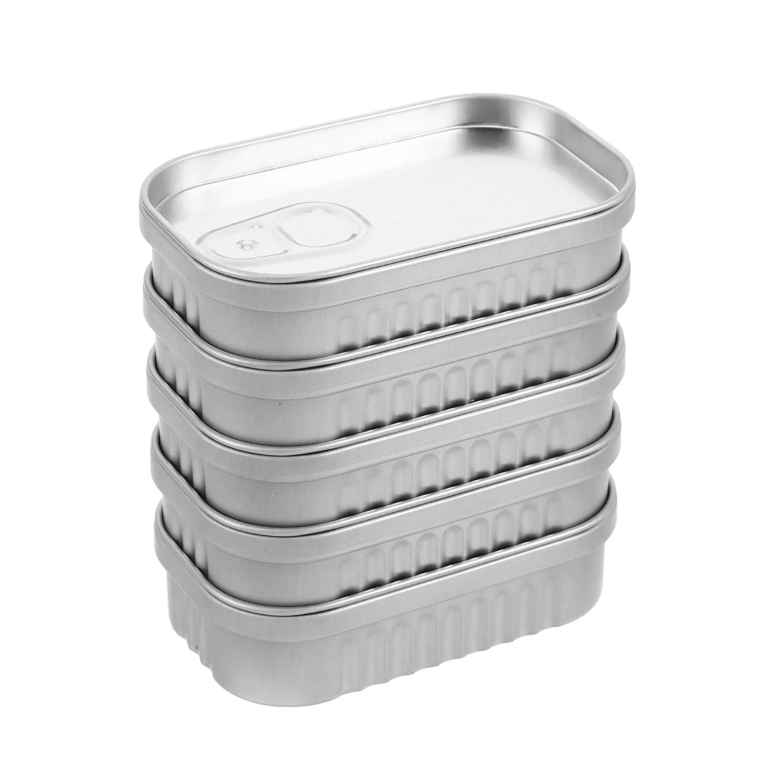 5Pcs Compact Small Metal Jewelry Box Rectangular Lid Organizer Case Necklace Earrings Storage Desktop Paperclip Holder