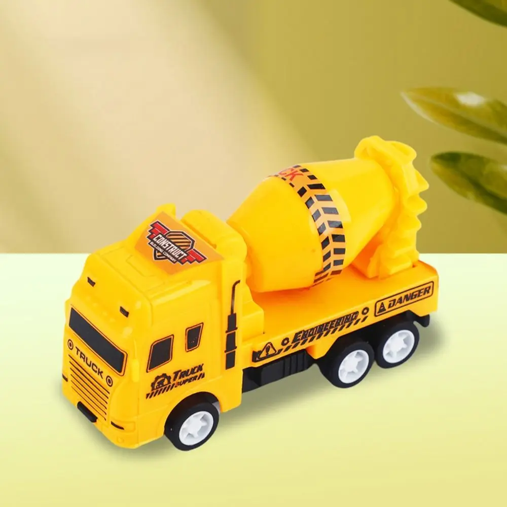 New Plastic Pull Back Car Pull Back Mechanism Friction Powered Construction Vehicle Vehicle Crane Truck Boys Gift