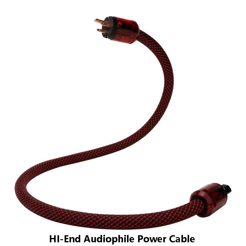 

HI-End Audiophile Power Cable With 046 EU/US Power Plug and C15 IEC Connector, Braided Shield for AMP/Speaker