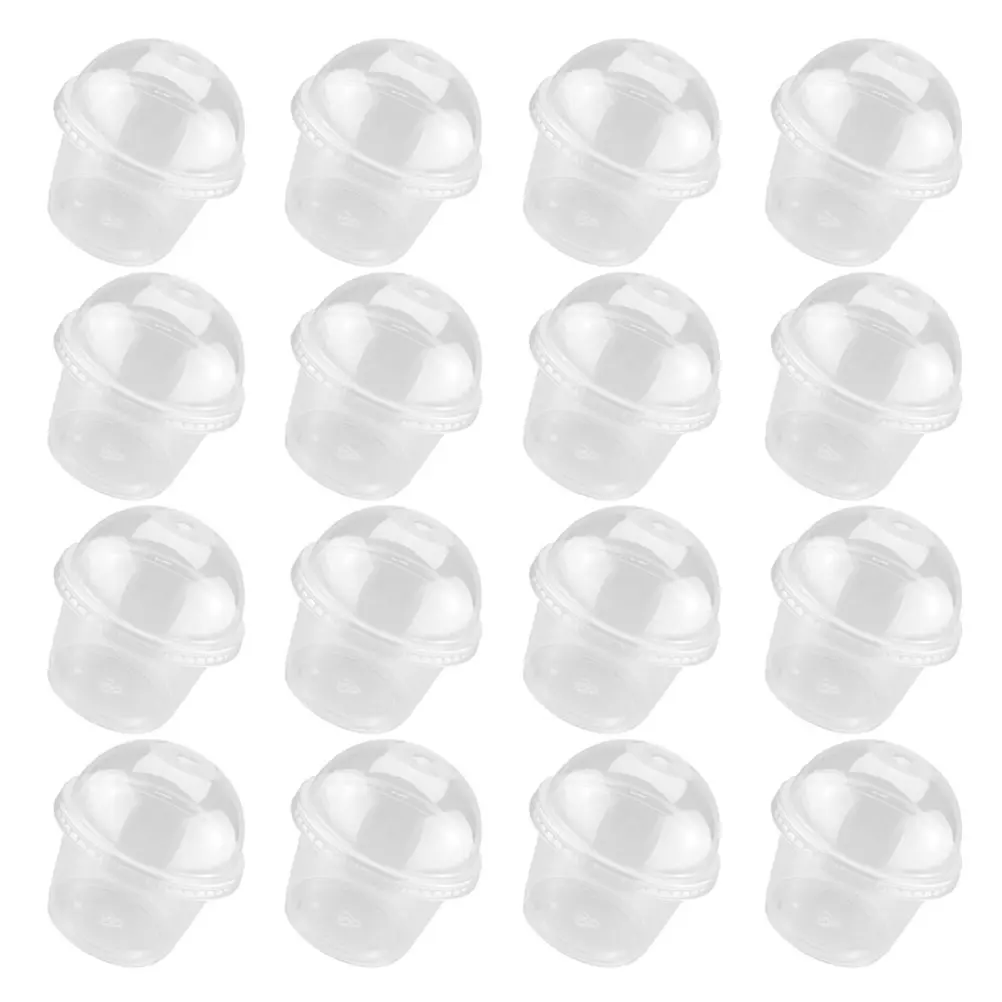

50pcs Pudding Cups Disposable Dome Dessert Containers Ice Cream Bowls Plastic Sweet Treat Cake Jelly Yogurt Cup