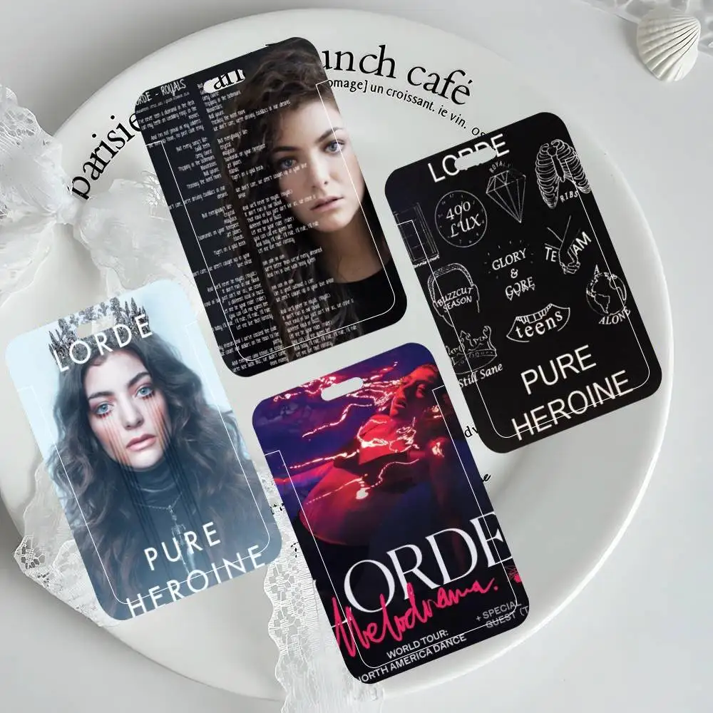 Pop Singer Lorde Music Album Melodrama ID Card Holder Neck Strap Pendant Door Badge Holder Lanyards Keychain Work Credential