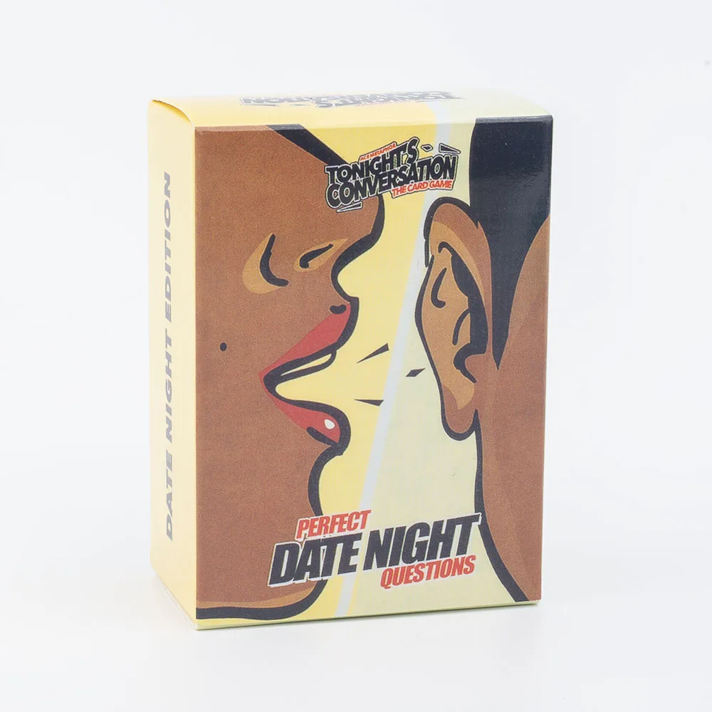 

Колода с открытыми вопросами TONIGHT'S с датой и ночным изданием 100, глубоко стимулирующая тантализирующие разговоры 8,9*6,3 см