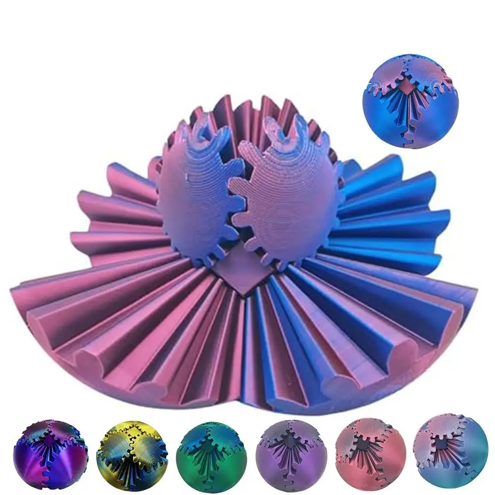 Nieuw voor kinderen Angst Ontspannend 3D-geprinte uitrusting Baluitrusting Bol Zintuiglijke behoeften Spin Ball Rotary Fidget Toy Stressbal voor volwassenen