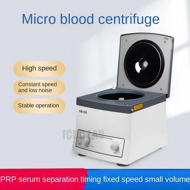 Imagem -06 - Mesa Micro Hematocrito Escola Laboratório Sangue Prp Centrífuga Máquina 15300xg com 24 Tubos Centrífuga Capilar Sh120