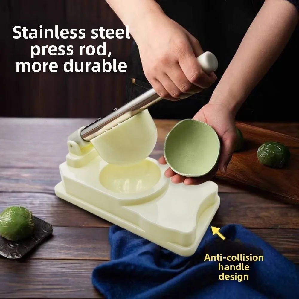 

Hand Press Sweet Green Rice Balls Skin Molds Non-stick Labor-saving Dumpling Skin Wrapper Mold Efficient Lengthen Handle