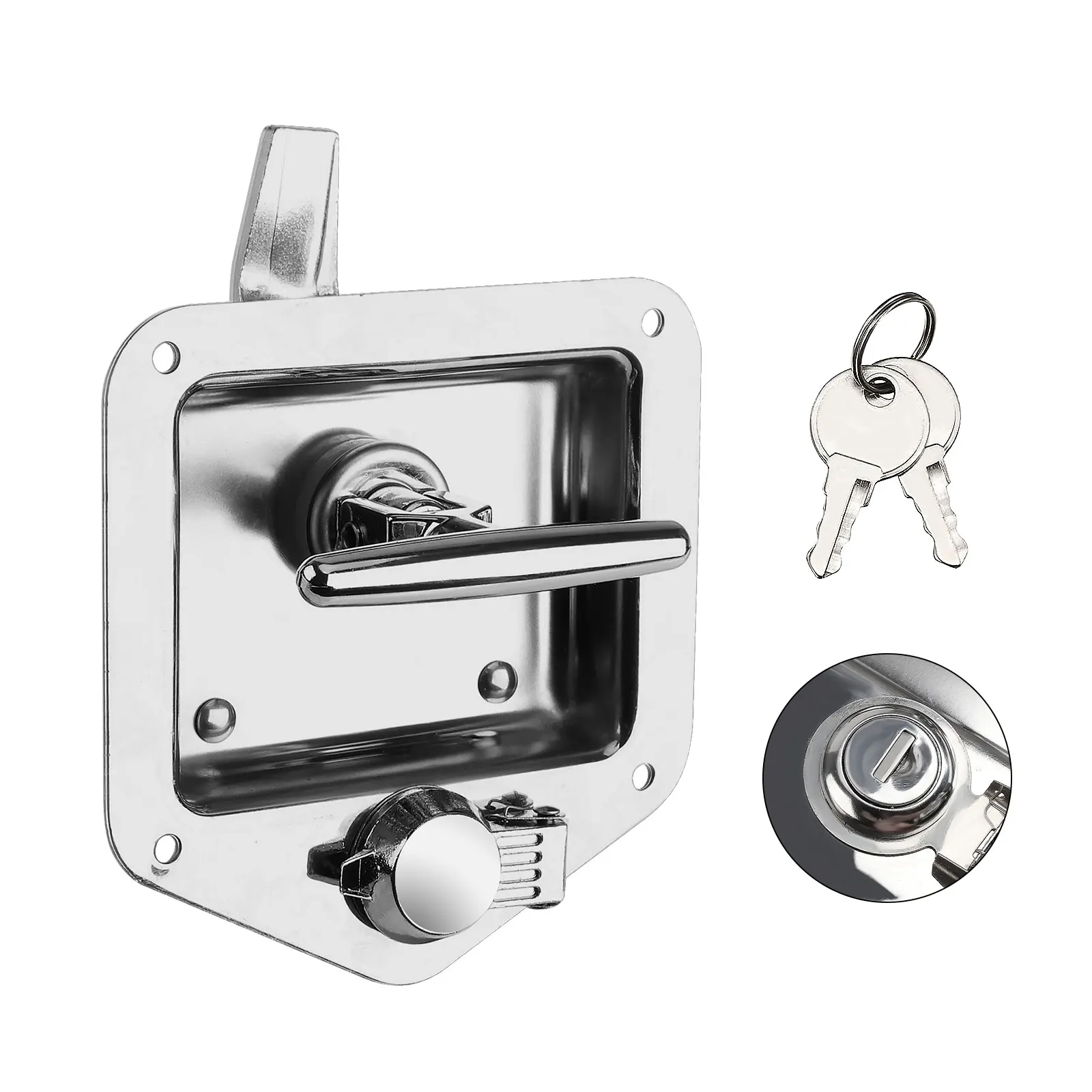 

1 Pcs RV Yacht Door Lock Accessories Stainless Steel Toolbox Lock t-Toolbox Lock For Boat RV Camper Vehicles Panel Latch Caravan