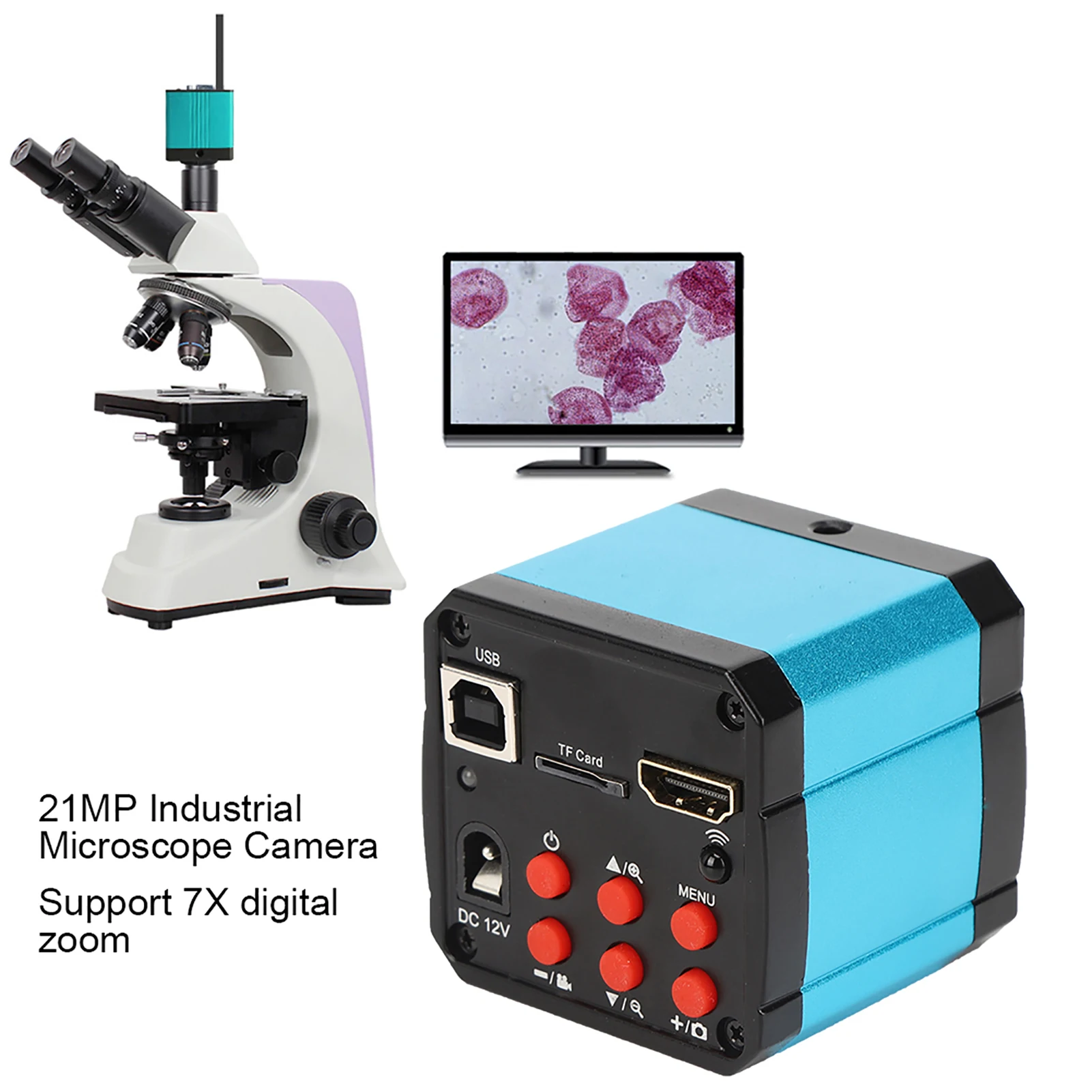 Industrial Microscope Camera KP‑2307V 21MP Industrial Microscope Camera High Definition Industrial Camera for Laboratory