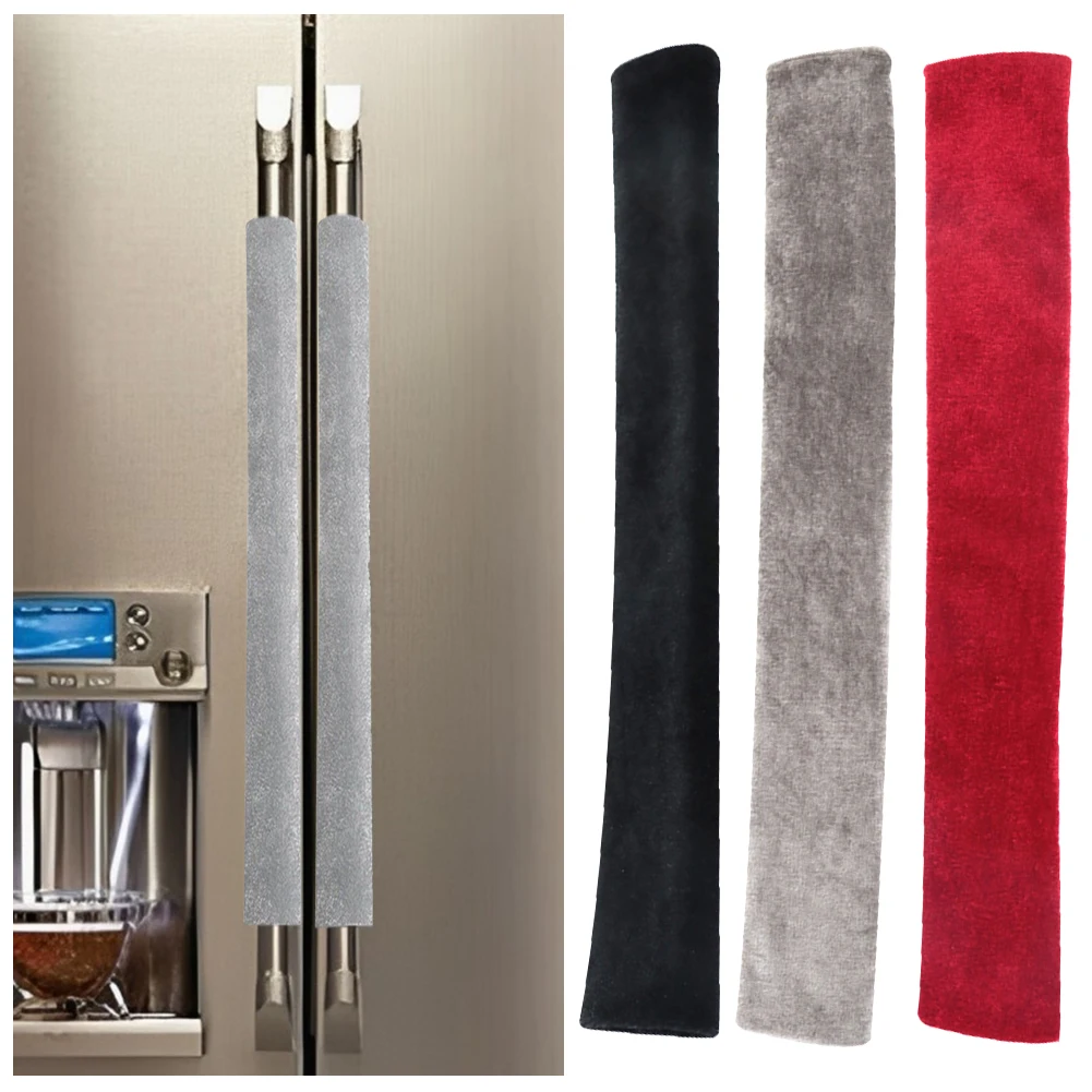 

1/2 шт., тканевая защита для двери посудомоечной машины, плюшевая крышка для дверной ручки холодильника, декор ручной работы, протектор, универсальные кухонные принадлежности