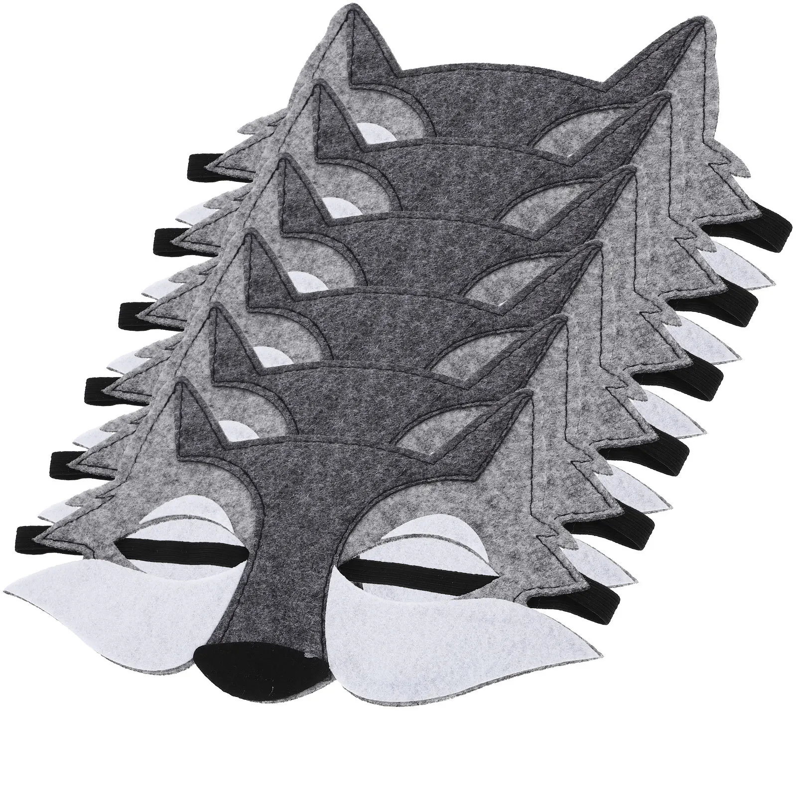 

6 шт., маски волка, Хэллоуин, косплей, полумаска, реквизит, костюм животного, маска, украшения для вечеринки, костюм волка, маски животного