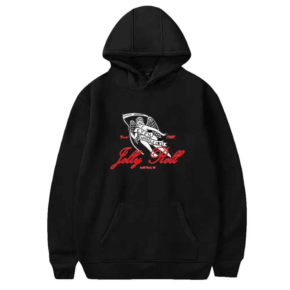 Jelly Roll Merch Hoodies para homes e mulheres, moletom com capuz, manga comprida, streetwear doc, inverno