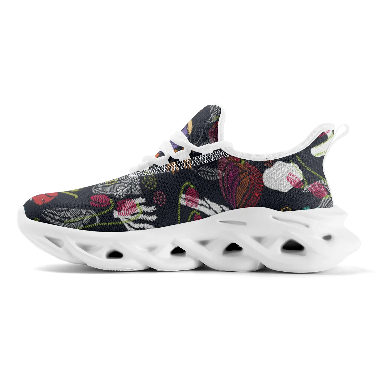 

Floral Print Women Casual Sneakers Lightweight Lace Up Running Shoes EUR36-48